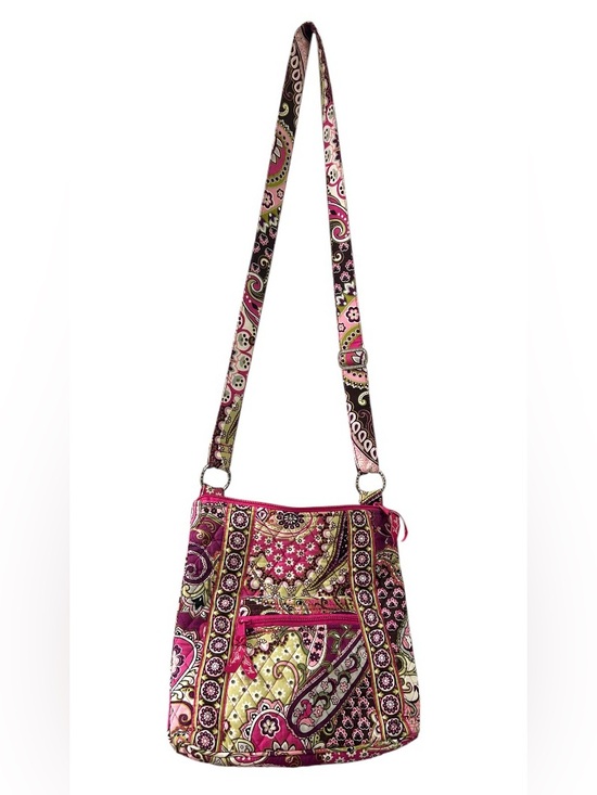 Vera Bradley Handbags - Vera Bradley Crossbody Quilted Purse Very Berry Paisley Pink Bag Hipster Ziptop
